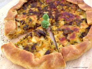 ricetta torta salata, vantaggi torta salata, Torta salata integrale zucca funghi