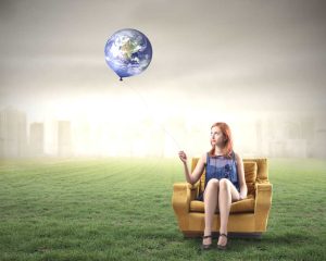posto nel mondo, ragazza seduta comoda, mondo